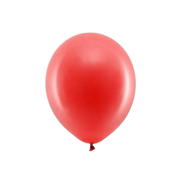 Pastel Red Rainbow Balloons - Set of 5