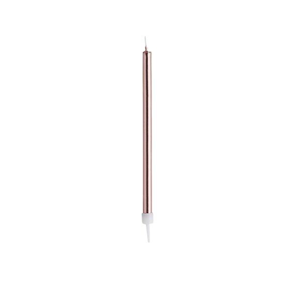 Rose Gold Skinny Candles - Set of 12