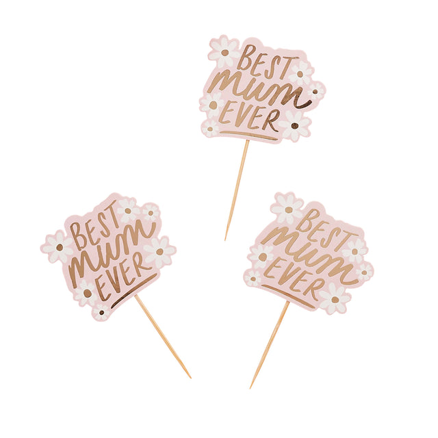 Best Mum Ever Daisy Food Picks - Set of 12
