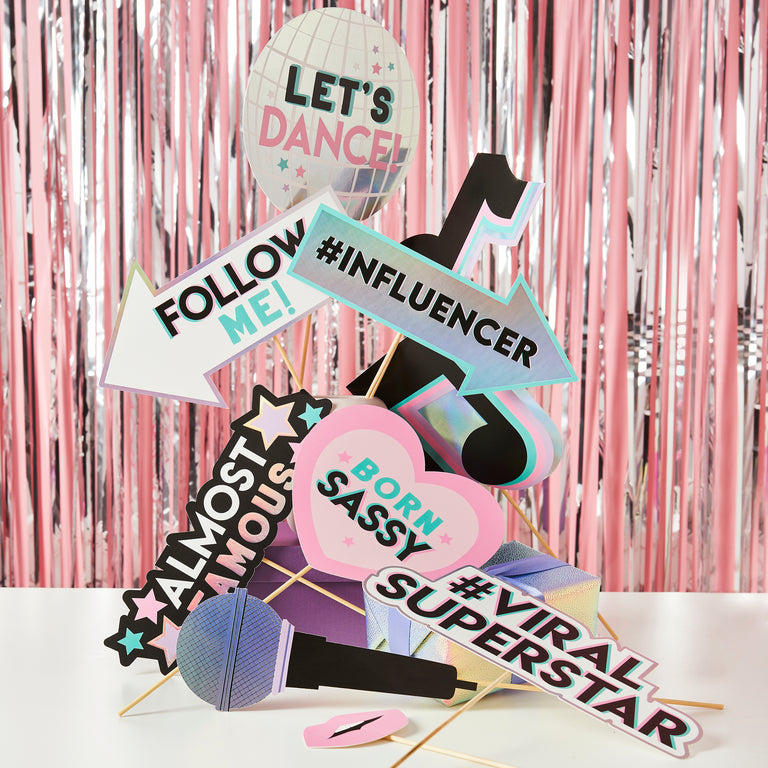 Let's Dance Card Photo Props - Set of 10