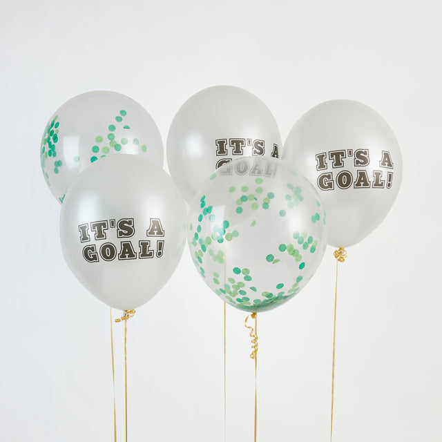 It's A Goal Latex Balloons - Set of 5