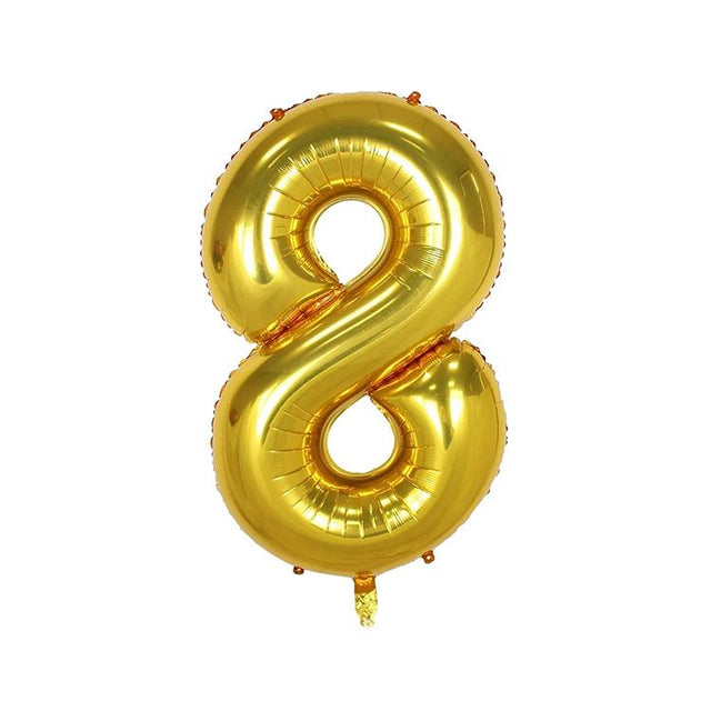Extra Large Gold Foil Balloon Number 8