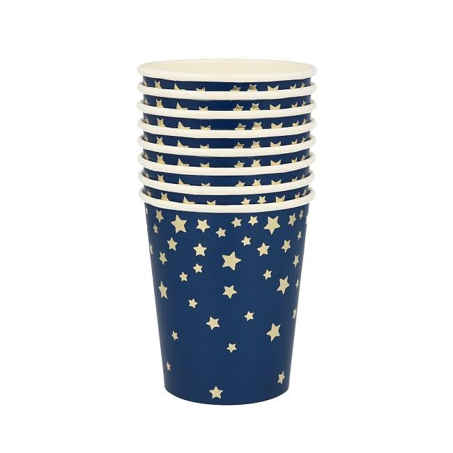 Royal Blue Star Cups - Set of 8