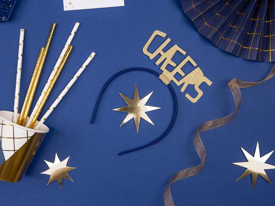Cheers Gold Glitter Headband