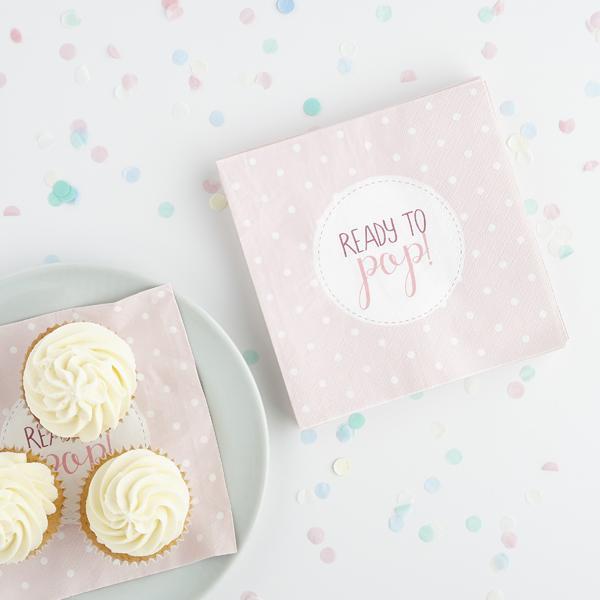 Pink Standard Ready to Pop Napkins - Set of 20