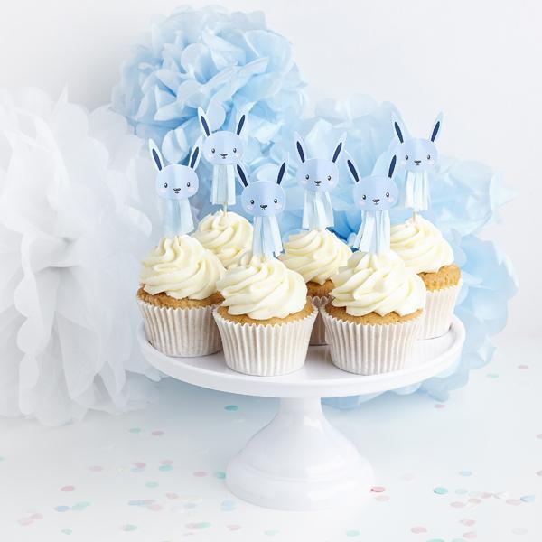 Blue Bunny Tassel Cake Picks