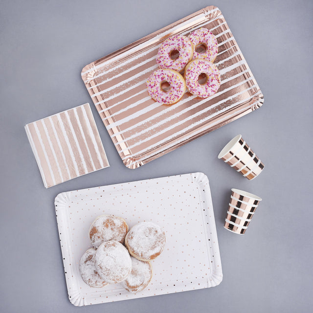 Rose Gold Paper Trays