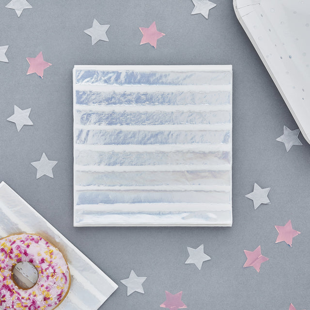 Iridescent Striped Napkins