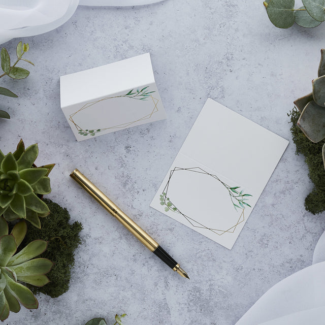 Geometric Themed Place Cards