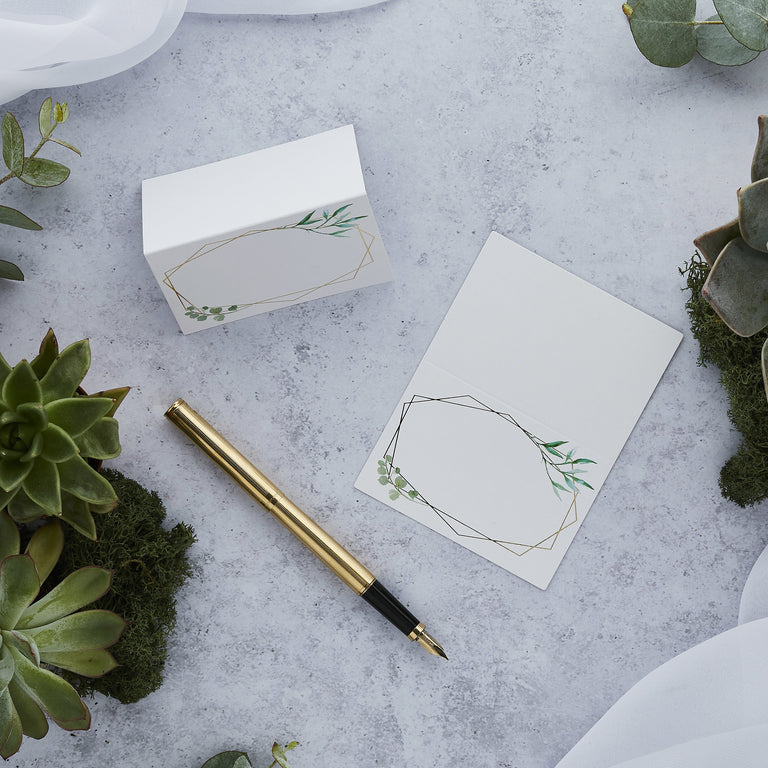 Geometric Themed Place Cards