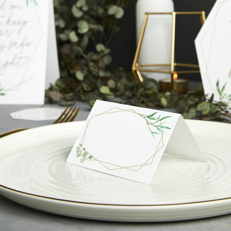 Geometric Themed Place Cards