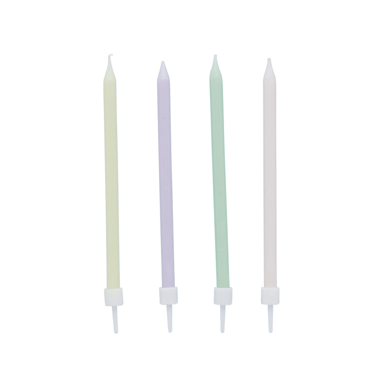 Pastel Skinny Candles and Holders