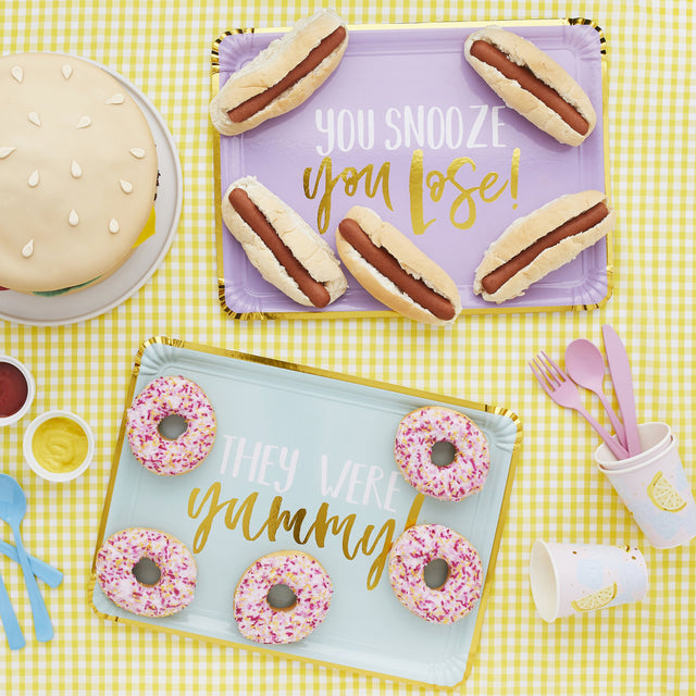 Pastel Pun Paper Trays