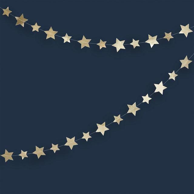 Gold Foil Star Garland