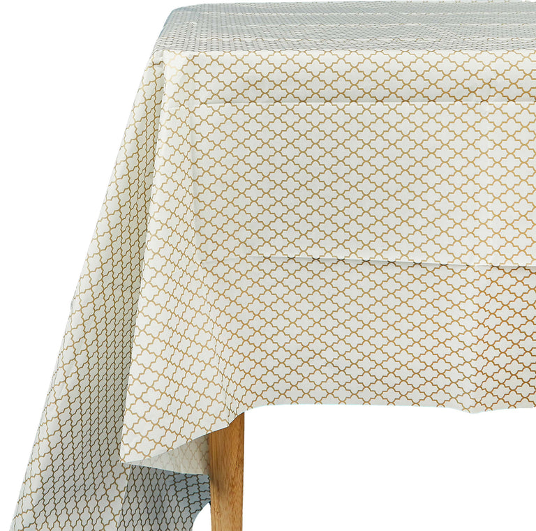 Gold Disposable Tablecloth