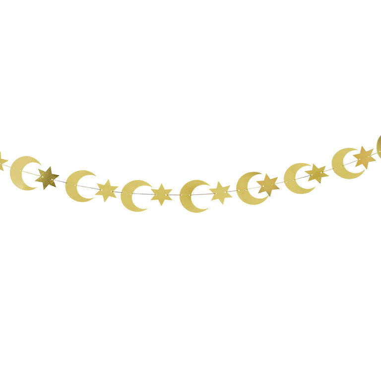 Gold Moon and Stars  Banner