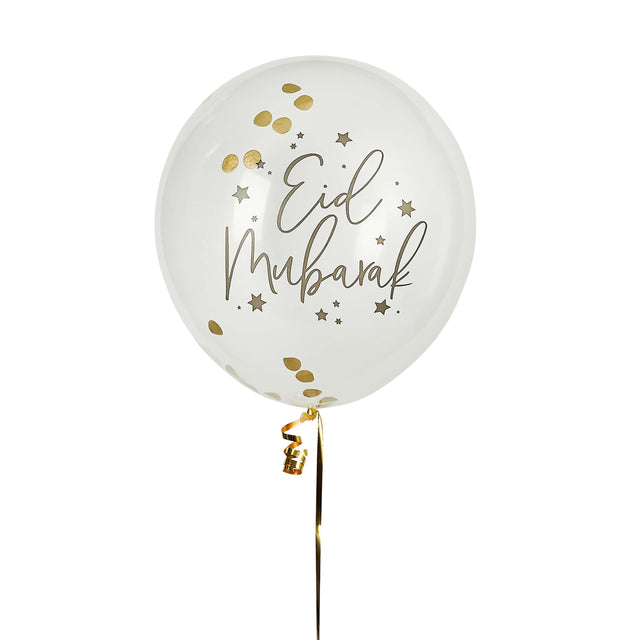 Eid Mubarak Confetti Balloons - Set of 5