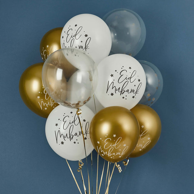 Eid Mubarak Balloon Bundle - Set of 12