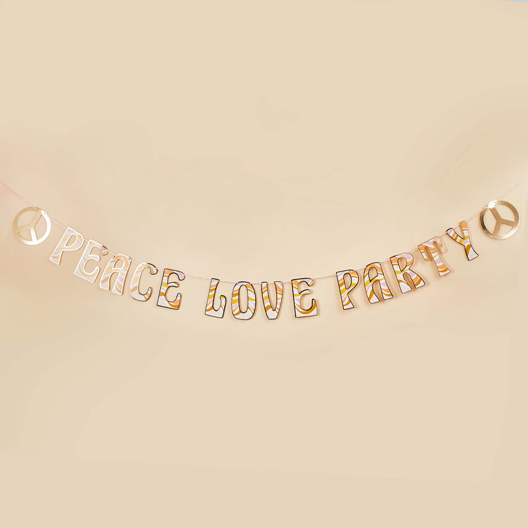 Peace Love Party Card Banner