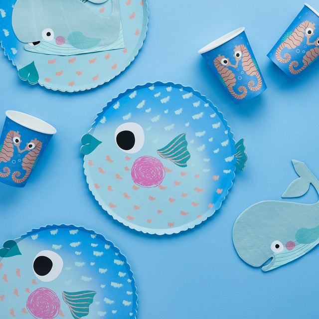 Puffer Fish Paper Plates