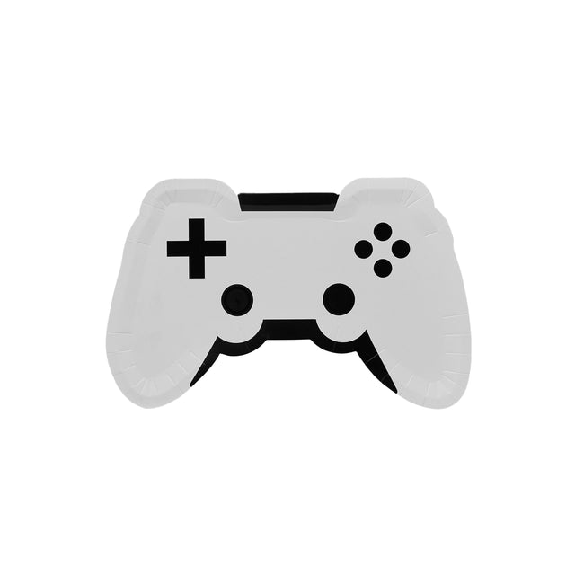 White Game Controller Paper Plates