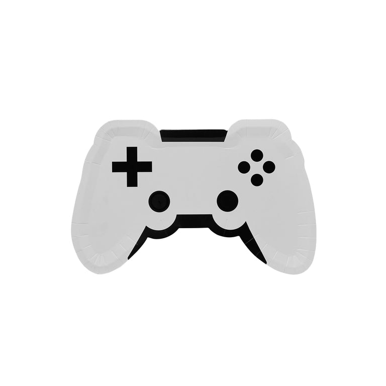 White Game Controller Paper Plates