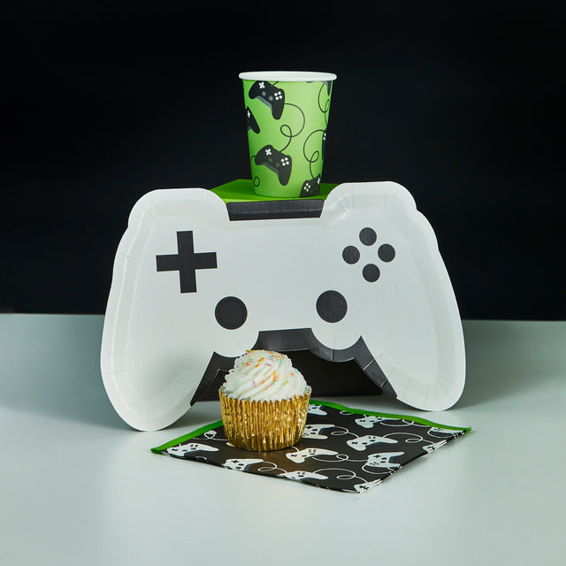 White Game Controller Paper Plates