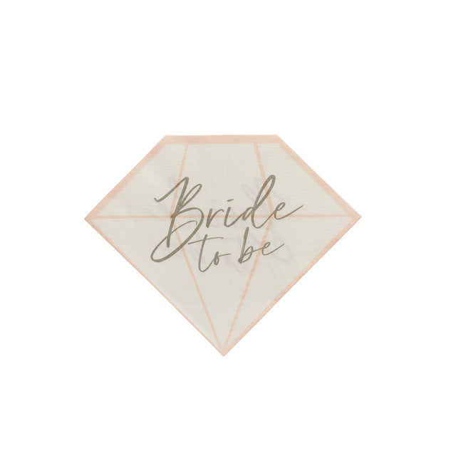Diamond Bride To Be Paper Napkins