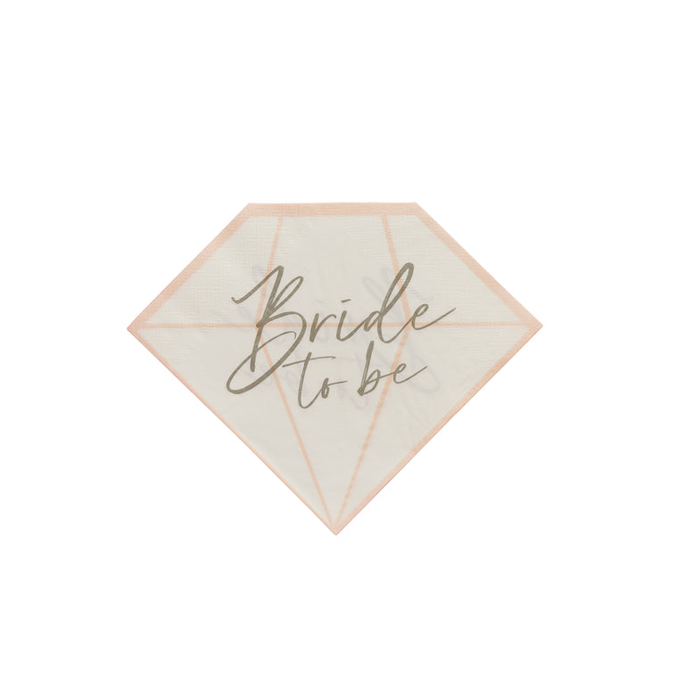 Diamond Bride To Be Paper Napkins