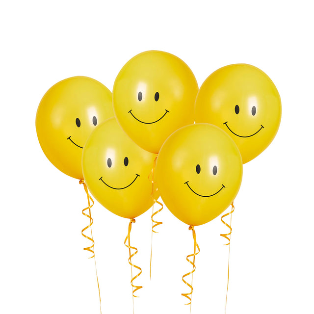 Smiley Face Yellow Latex Balloons