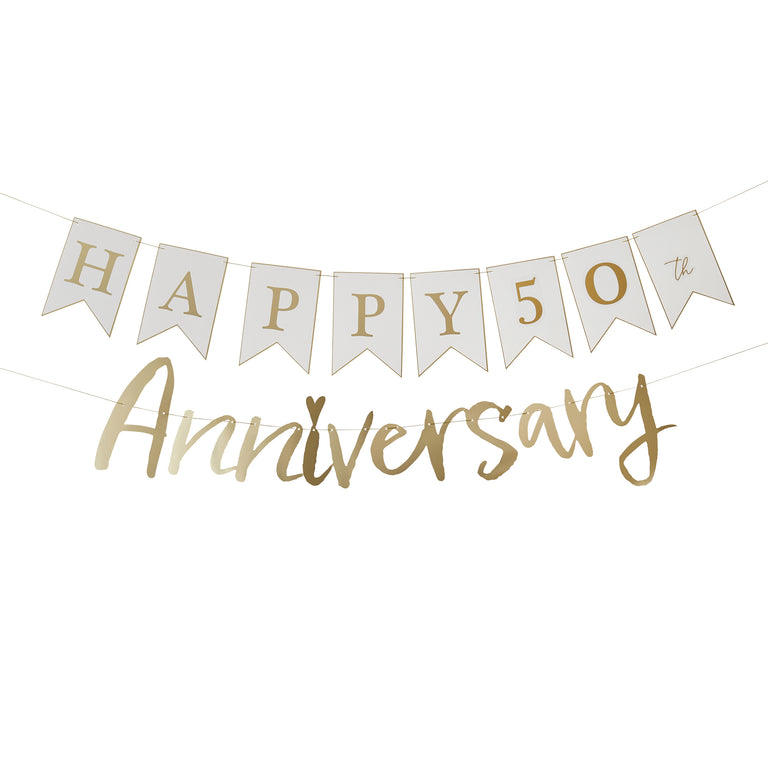 Customisable Happy Anniversary Banner