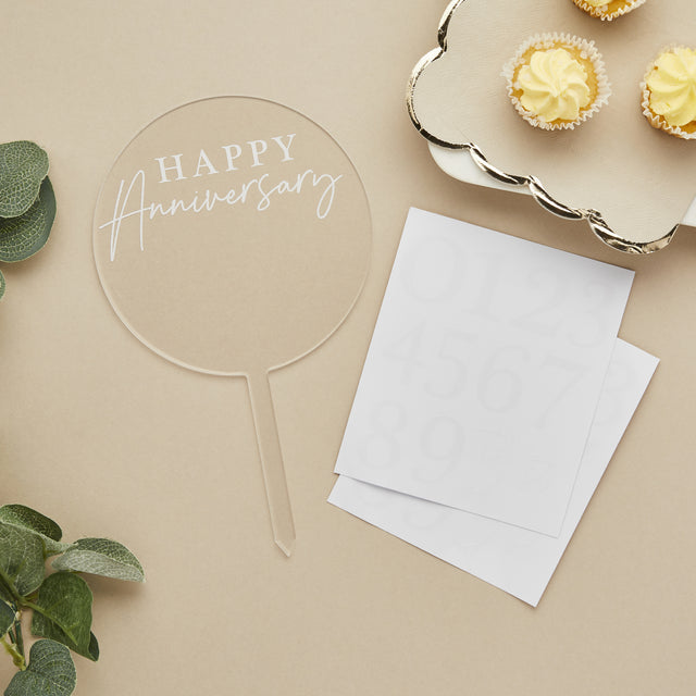 Customisable Anniversary Cake Topper