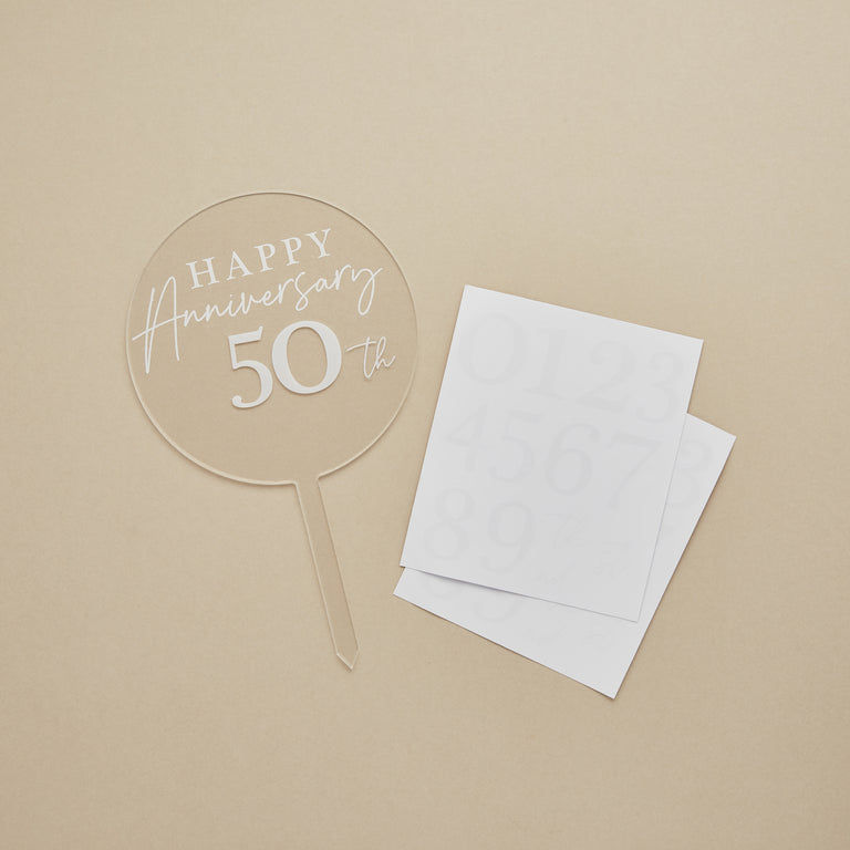 Customisable Anniversary Cake Topper