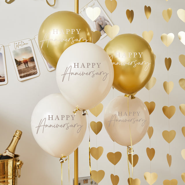 Happy Anniversary Latex Balloons