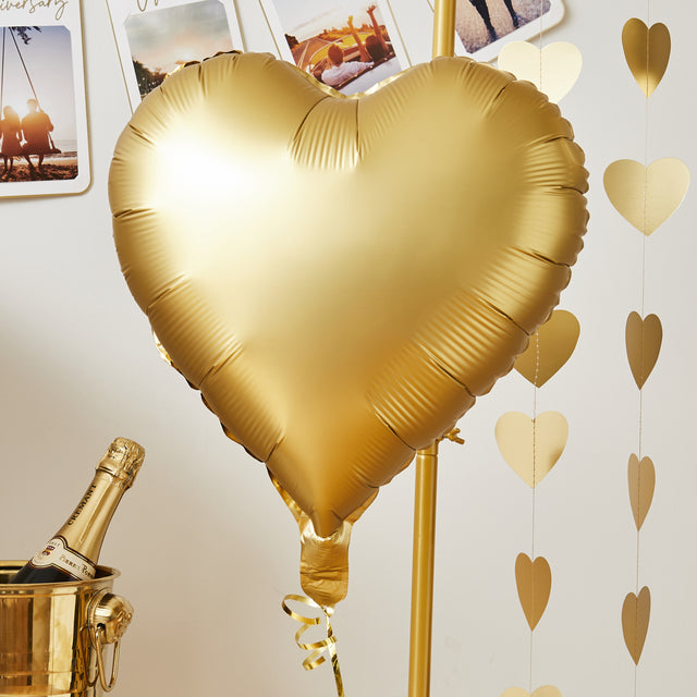 Gold Heart Foil Balloon