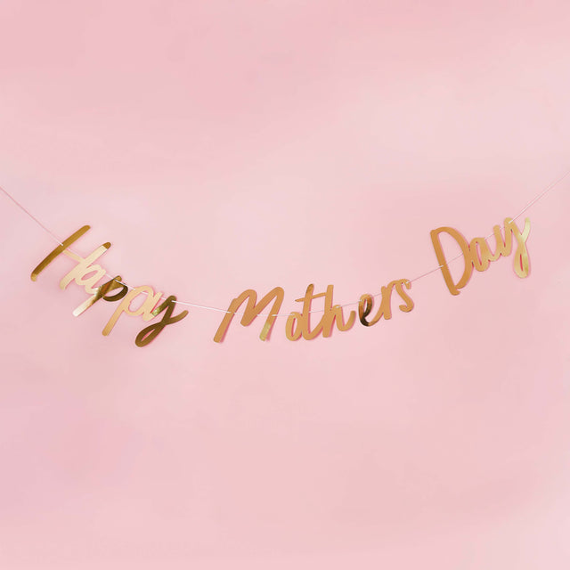 Gold Happy Mother's Day Banner