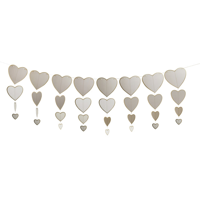 Gold Heart Card Garland