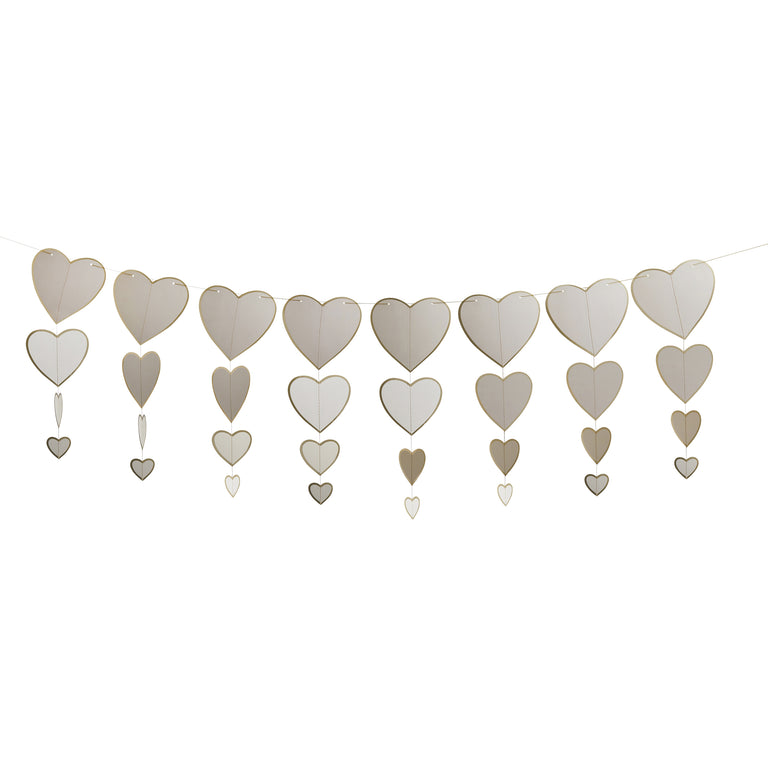 Gold Heart Card Garland