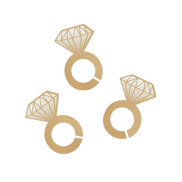 Gold Ring-Shaped Drinks Charms