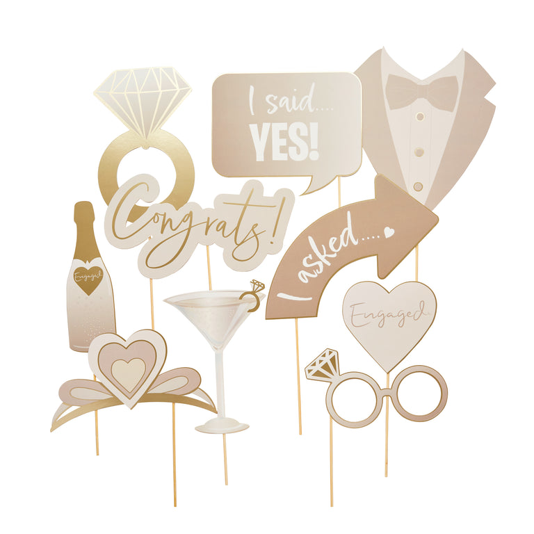 Engagement Photo Booth Props
