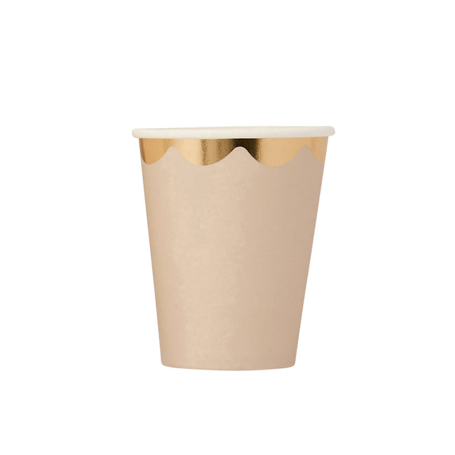 Champagne Paper Cups - Set of 8