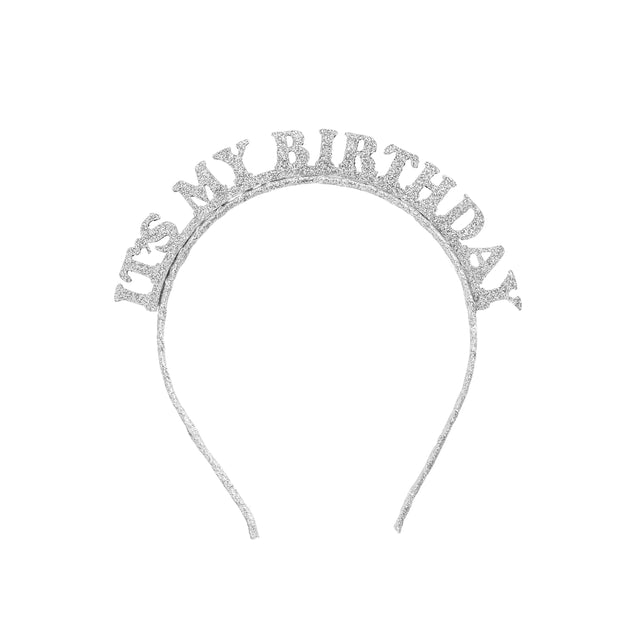 It's My Birthday Silver Headband