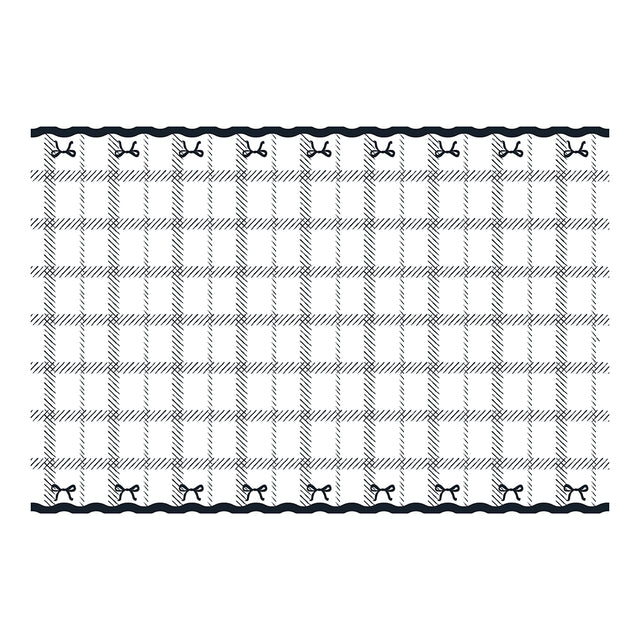 White Bows Disposable Table Cover