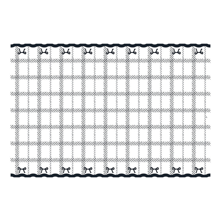 White Bows Disposable Table Cover