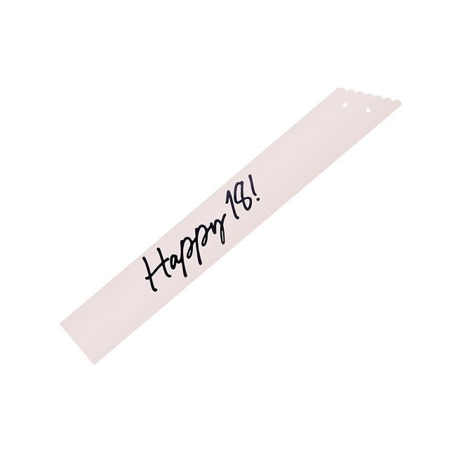 Cream Happy 18 Paper Sash
