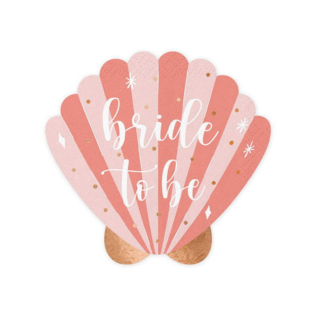 Pink Seashell Bride To Be Paper Napkins