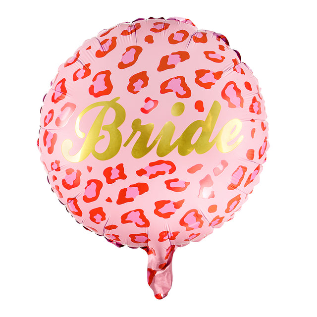 Bride Leopard Print Foil Balloon