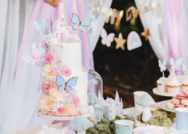 Pastel Butterflies Cake Toppers