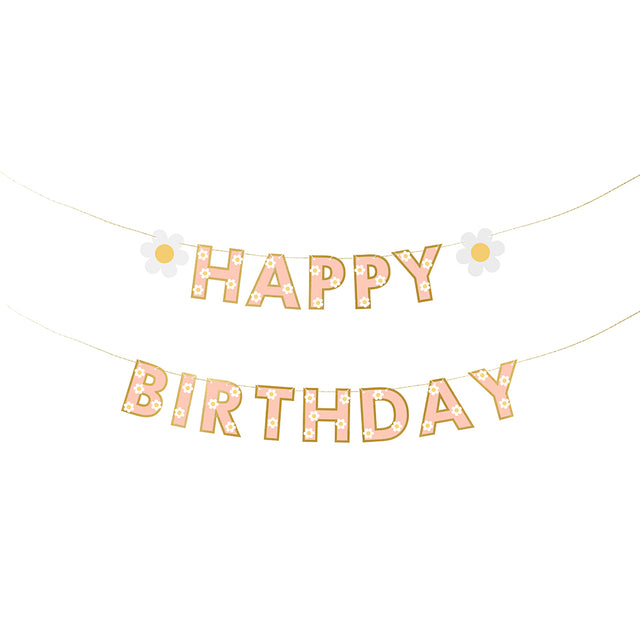Daisy Happy Birthday Banner