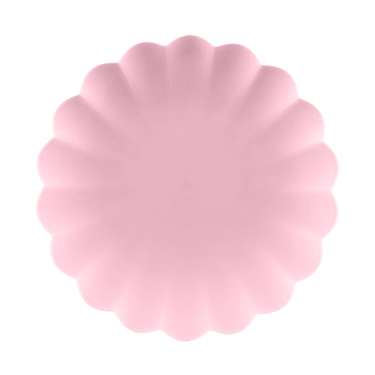 Pink Scalloped Plastic Plates